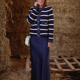 TAWNY DARK BLUE STRIPED CARDIGAN