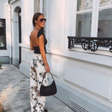 LIZZIE BLACK OPEN BACK TOP