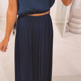 LAYALI DARK BLUE TWO-PIECE SET