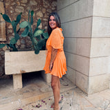 CARMELA ORANGE MUSTHAVE DRESS