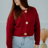 ROSIE RED BORDEAUX CARDIGAN