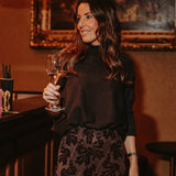 CHEERS & CUDDLES BROWN KNIT SWEATER