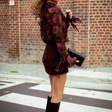 GARDEN OF ROSES BROWN BLOUSE