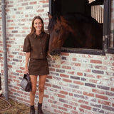 ROAR READY BROWN LEOPARD SKIRT