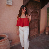 WHITE BALLOON JEANS 9223