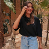 ALEJANDRA BLACK OVERSIZED T-SHIRT