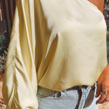 LEONA YELLOW ONE SHOULDER BLOUSE