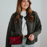 NORI DARK GREY BUTTON CARDIGAN