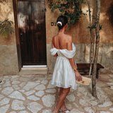 EL KSIBA ECRU DRESS