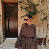 GARDENIA BROWN LAYER DRESS