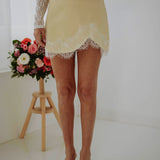 LINA BUTTER YELLOW LACE SKORT