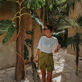 ISLAND ENERGY LIME GREEN FRINGE SKIRT