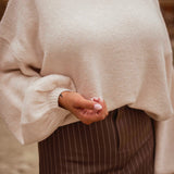 EILEEN ECRU KNITTED SWEATER