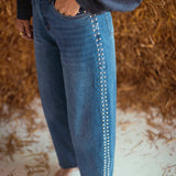 STUDS BALLOON WIDE LEG JEANS KM3553