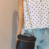 INDRA BLACK WOVEN BAG