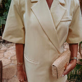 TIZARA LIGHT YELLOW SHORTSLEEVE BLAZER