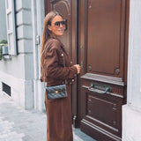 SERAPHINE BROWN DENIM TWO-PIECE SET