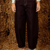 BALLOON DARK BLUE WIDE LEG JEANS 9111-6