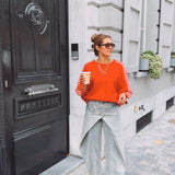 ADIVA RED STRIPED SWEATER