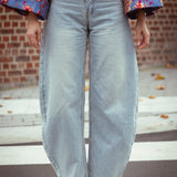 LIGHT BLUE BALLOON JEANS A3867