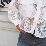 CLEOME WHITE LACE BLOUSE