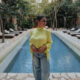 LOST IN PARADISE LIME GREEN BLOUSE
