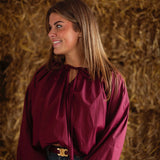 GWENDOLYN BORDEAUX BLOUSE