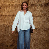 ALBUQUERQUE WHITE POCKET BLOUSE