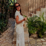 SALVACION ECRU LACE TWO-PIECE SET