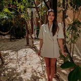 TIZARA BEIGE SHORTSLEEVE BLAZER