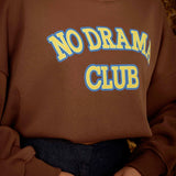 NO DRAMA CLUB BROWN SWEATER