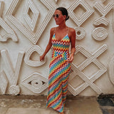 SAHRA MULTICOLOR RAINBOW DRESS