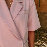 TIZARA LIGHT PINK SHORTSLEEVE BLAZER