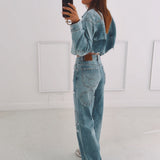 ASHTON LIGHT BLUE HEART DENIM JACKET 352