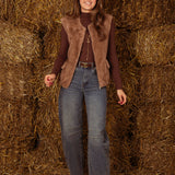 LILIBETH BROWN LONGSLEEVE TURTLENECK SHIRT