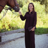 AVELINE BROWN RIBBED TWO-PIECE SET