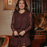 FIRESIDE BROWN LACE DRESS