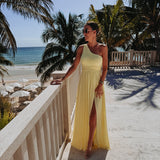 NABILA ALLURE YELLOW ONE SHOULDER DRESS