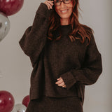 ROSALIND BROWN KNITTED TWO-PIECE SET