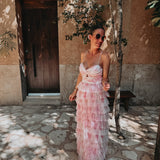 CORONA DE FLORES PINK LAYER DRESS
