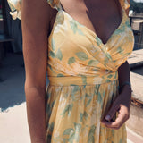 ESMANUR YELLOW FLOWER DRESS