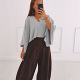LARISSA BROWN LEOPARD BALLOON PANTS