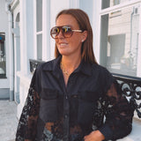 CLEOME BLACK LACE BLOUSE