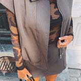 LYSBETH BROWN SLEEVELESS JACKET