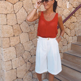 BINIBECA RED CROCHET TOP