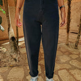 DARK BLUE BALLOON JEANS L089