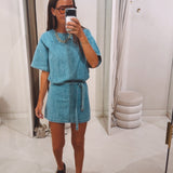 NELE BLUE DENIM DRESS