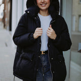 INDIE-JANE BLACK PUFFER JACKET