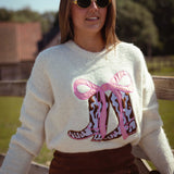 COWBOY BOOTS ECRU PULLOVER