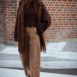 ELIDI DARK BEIGE BALLOON PANTS